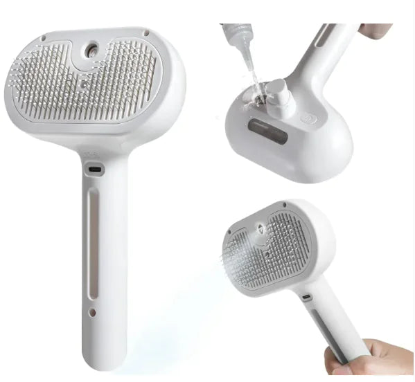 Dual-Action Pet Grooming Brush