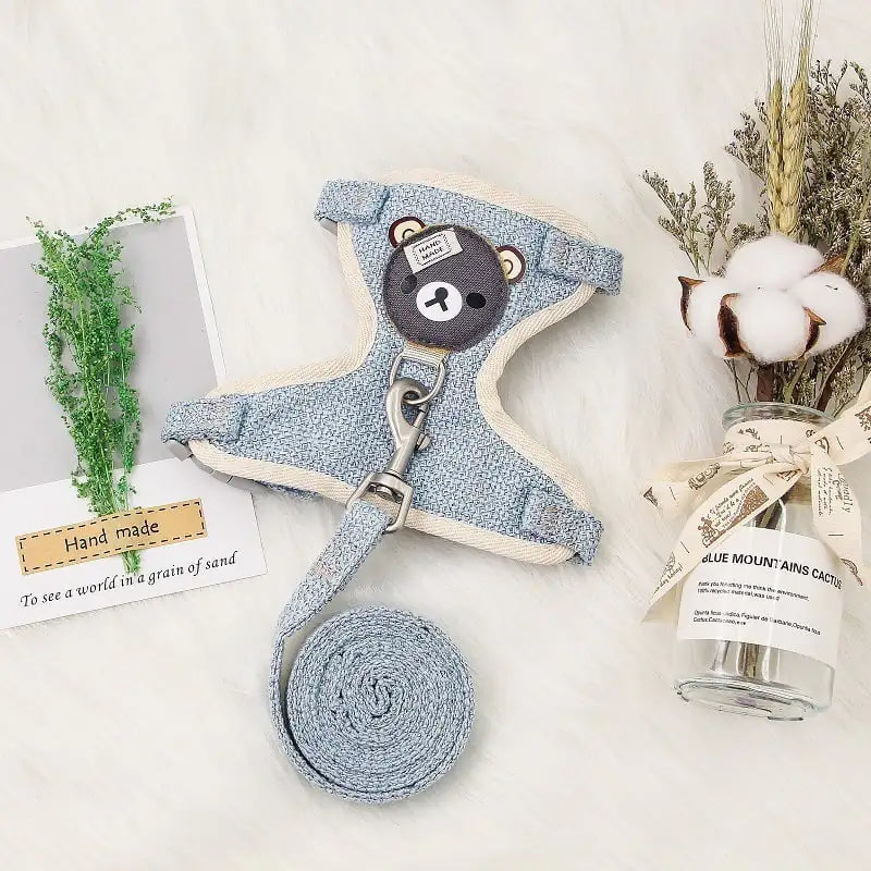 Cat & Small Dog Bear Winter Vest Harness - Bear Design