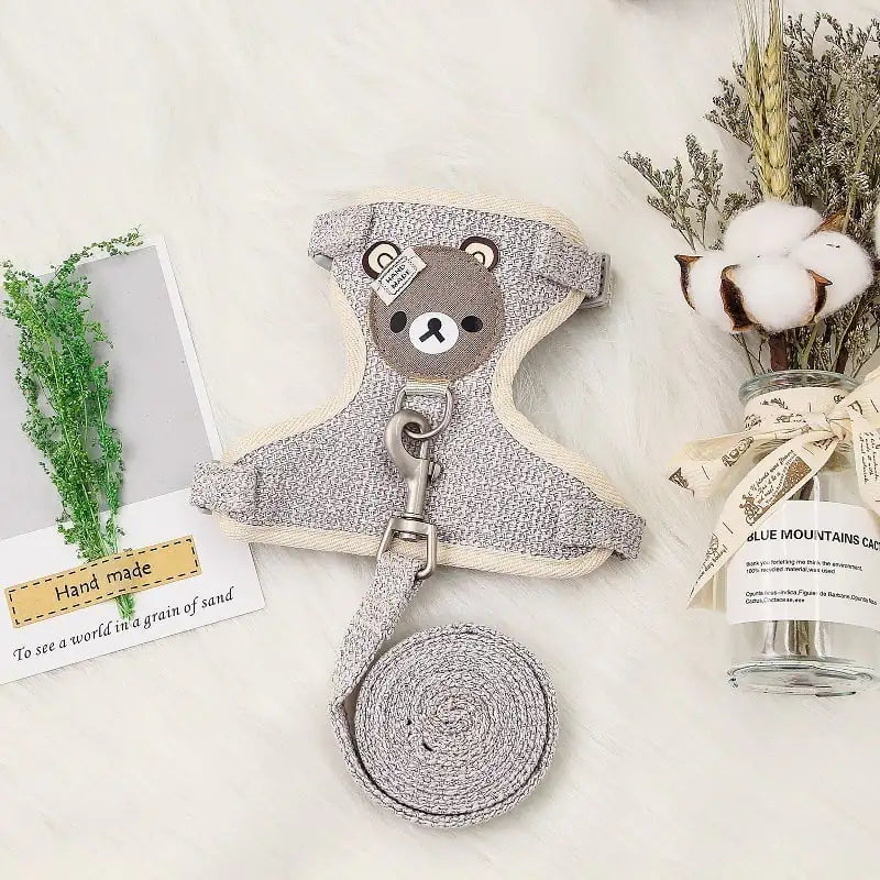 Cat & Small Dog Bear Winter Vest Harness - Bear Design