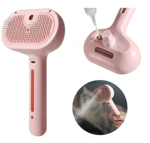 Dual-Action Pet Grooming Brush