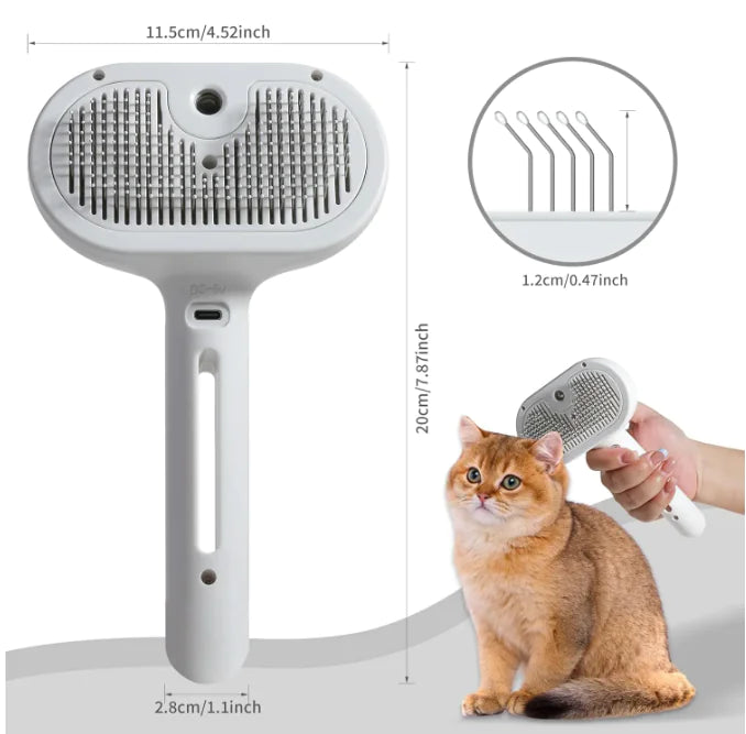 Dual-Action Pet Grooming Brush